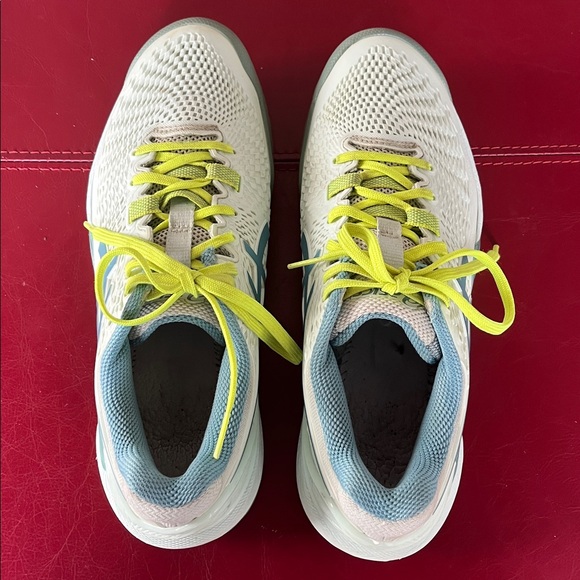 ASICS Tennis Court Shoes Gel-Resolution 9 Soothing Sea Gris Blue Woman Size 8.5 - Picture 9 of 10